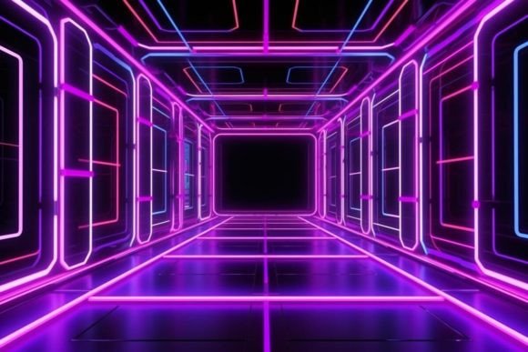 Download Cyberpunk Neon Effects Neon Background - Cyber Collection