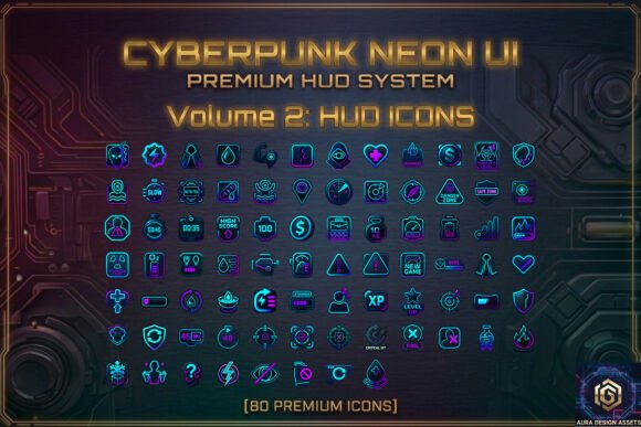 Download Cyberpunk Neon UI — Premium HUD SYSTEM - Cyber Collection