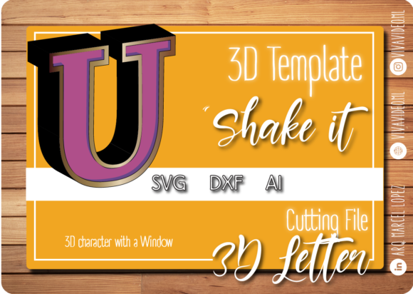 Download 3D Letter with Window: U - 3d letter Collection