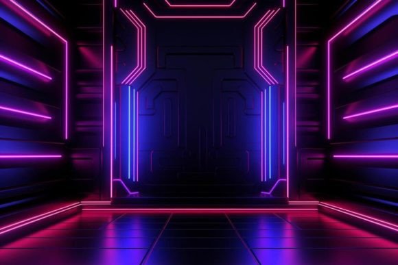 Download Cyberpunk Neon Effects Neon Background - Cyber Collection