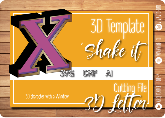 Download 3D Letter with Window: X - 3d letter Collection
