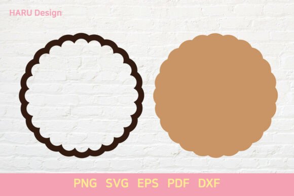 Download Scallop Shape Circle Frame Sign Label - Frame Collection