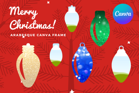 Download Christmas Light Bulb Canva Frame Photo - Frame Collection