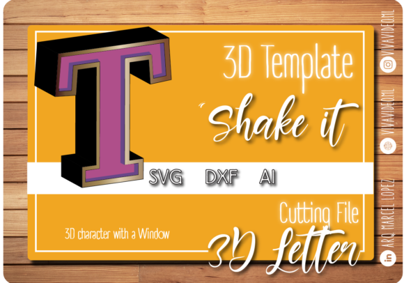Download 3D Letter with Window: T - 3d letter Collection