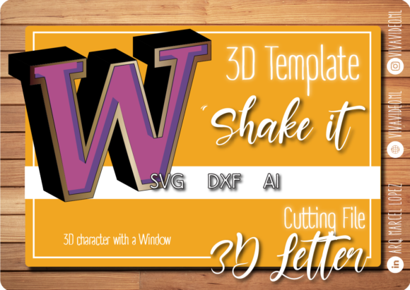 Download 3D Letter with Window: W - 3d letter Collection