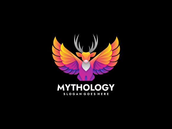 Download Mythology Deer Gradient Colorful Logo - Premium Resources