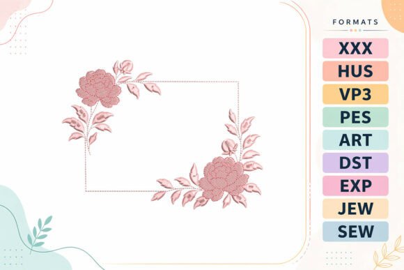 Download Floral Rectangle Frame - Frame Collection