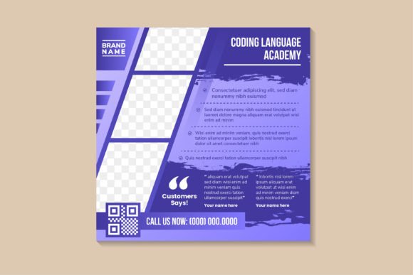 Download Coding Language Square Banner - Premium Resources