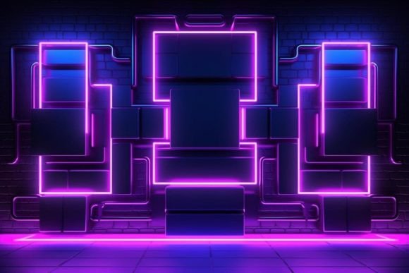 Download Cyberpunk Neon Effects Neon Background - Cyber Collection