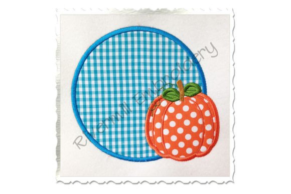 Download Applique Pumpkin Circle Frame Design - Frame Collection