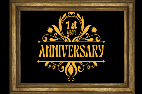 Download 1st Anniversary SVG Editable Design - Editable design Collection